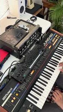 Donner L1 synth with Roland re201 and Juno 60 #strangerthings #donnerl1 ‪@Donnermusic_Official‬