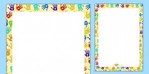 Handprint Themed Editable Display Poster