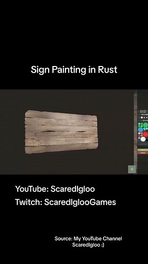 The most fun thing in Rust is easily sign painting btw. (From my YouTube video “Perfectly Normal Rust Video”) #rustgame #rust #pepe #pepethefrog #twitch #scaredigloo #scaredigloogames #rustsign