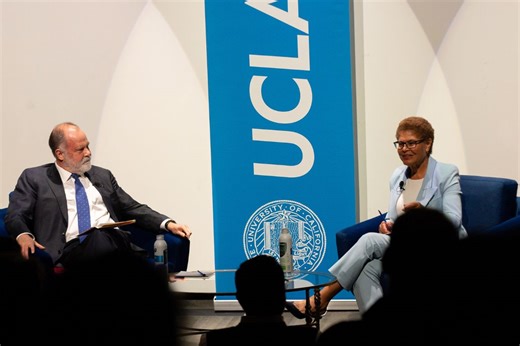 Watch: Mayor Karen Bass gives an update on city’s efforts to combat homelessness, offers ideas for progress