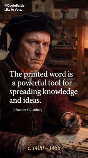 The Printed Word is Powerful – Johannes Gutenberg #quotebattle #motivation