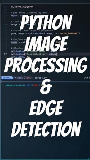 Image Processing and Edge Detection in Python with OpenCV #python #ai #code #programming #coding