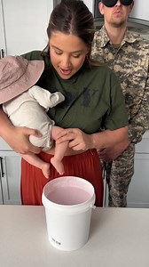 Soldier meets son for the first time! Wife makes a foot mould of their baby to surprise Soldier husband who hasn't met the baby yet. God bless our troops 🙏 #homecoming #baby #couplegoals | Jamie and Blake