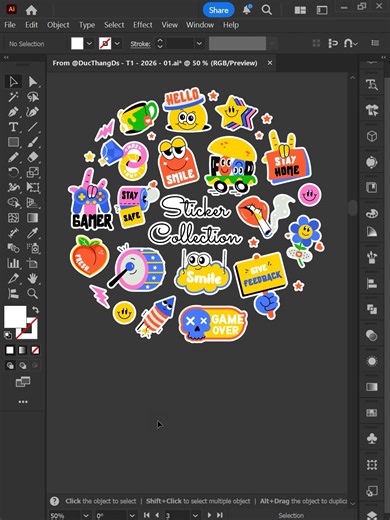 Adobe Illustrator 2026: Auto-Create Outlines for Stickers