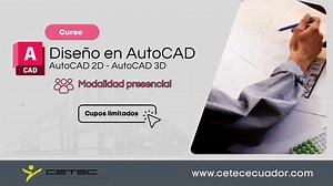 ¿Alguna vez has deseado diseñar planos, dibujos técnicos y modelos 3D con precisión y profesionalismo? Curso de #Diseño en #AutoCAD (AutoCAD 2D y AutoCAD 3D). Modalidad presencial o en línea. Cupos Limitados. Certificado con el aval del Ministerio del Trabajo. #Ecuador #Cursos #CetecEcuador #CAD #Quito #Guayaquil #Cuenca #Loja #Ambato #ElOro #Manabí #LosRíos #Zamora. WhatsApp: https://tinyurl.com/5n6wpxr4 | CETEC Ecuador- Centro Tecnológico de Entrenamiento y Capacitación
