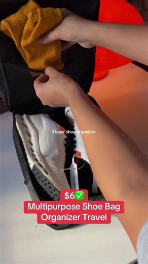 Multipurpose Shoe Bag Organizer for Travel - $6