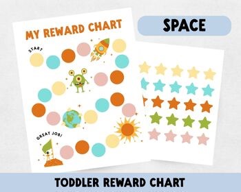 Outer Space Toddler Reward Chart | Positive Behavior Incentive & Visual Schedule