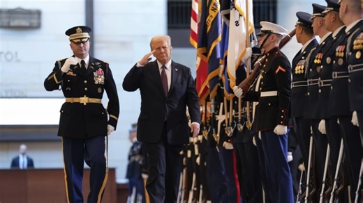 Trump joins troops for the First Honors Ceremony at his inauguration