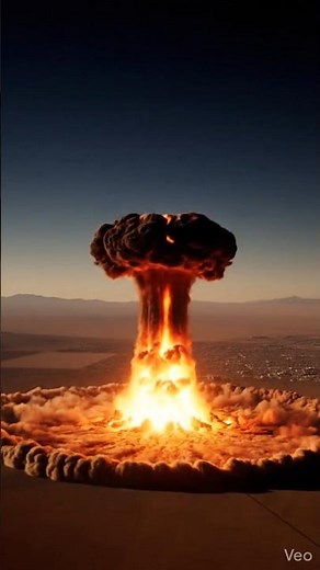 Nuclear Explosion Visualized — Scariest Thing Ever 😱 #youtubeshorts #explore #explosion #aivideo