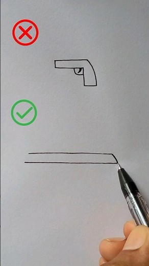Gun drawing easy 🔫 #drawingtutorial