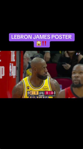 Getting poster slams at 41 is insane 😭 the goat for a reason 👑🐐#lebron #lebronjames #kingjames #goat #lakers
