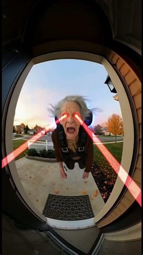 Flying Granny With Laser Eyes?! Insane Ring Doorbell Footage #shorts #ringdoorbell #shockingmoments