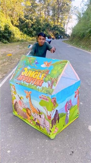 New Jungle Adventure Tent House 🏠 Unboxing & Testing 😱 #shortsfeed