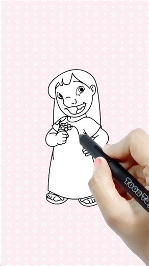 How to Draw Lilo #lilo #shorts