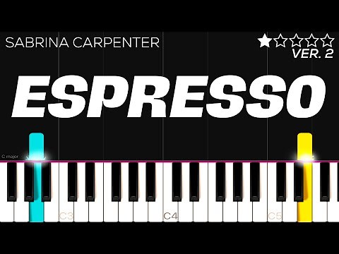 Sabrina Carpenter - Espresso | EASY Piano Tutorial