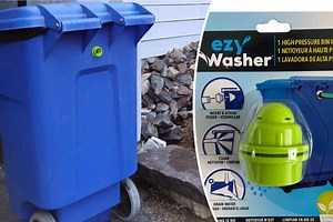 Ezywasher, un dispositif ingénieux et économe en eau pour laver les poubelles, sans les ouvrir