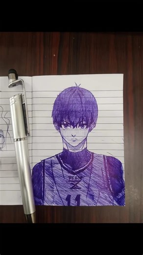 ✨ Drawing Isagi Yoichi ✨ pen sketch #shorts #drawing #anime