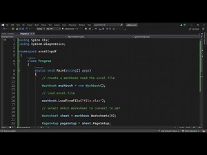 C .NET Project to Export Microsoft Excel Spreadsheet File to PDF Document Using Spire.XLS API