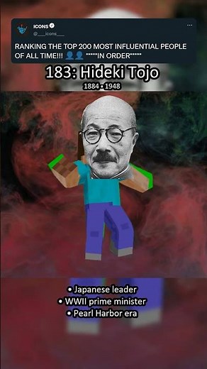 Led Japan in World War II! - Hideki Tojo