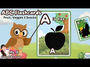 ABC Flashcards for Toddlers | Fruits, Vegetables & Food | Baby First Words Vocabulary