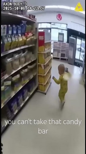 Funny baby steals candy and takes off! #bodycam #police #funnyshorts #babyshorts
