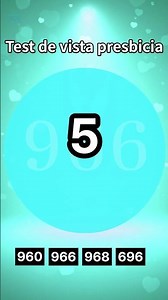 Presbyopia vision test 12