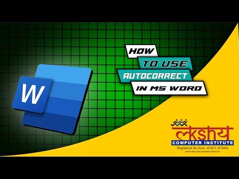 How to use Autocorrect in MS Word