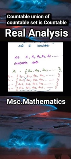 Countable union of countable set is countable #realanalysis #countablesets #mscmathematics #shorts