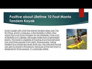 Lifetime 10 Foot Manta Tandem Kayak Review