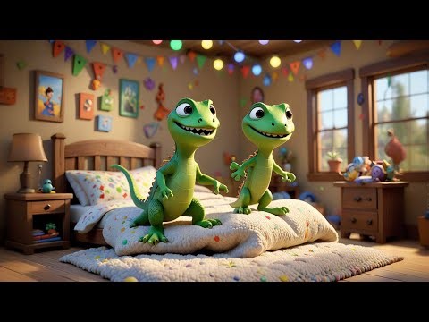 The Dancing Lizard on My Pillow 🦎💃 | Fun Kids Story | Preschool Adventure Video