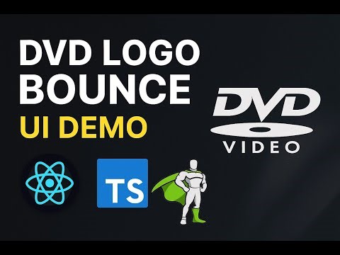 DVD Logo Bounce UI Demo – React + GSAP Animation with Confetti and Controls