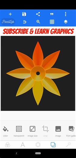 Flower drawing in pixellab | Flower design in pixellab | Pixellab logo design tutorial