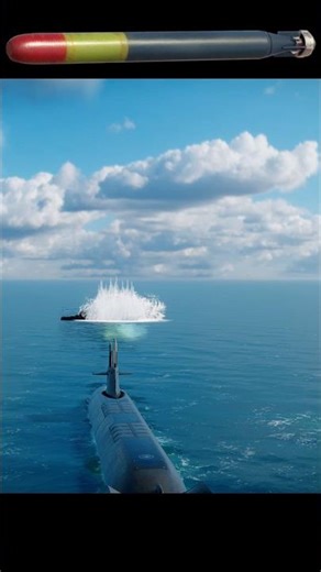 ET40 (324 mm) Chinese electric torpedo with three-shot tube controls. Modern Warships #shorts