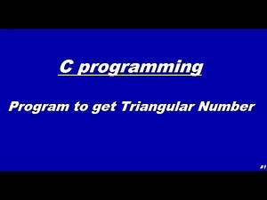 C program to get Triangular number of a number