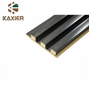 [Hot Item] Interior Decor WPC Grille Wallboard Waterproof PVC Wall Cladding Indoor Fluted Quick Installation Panel