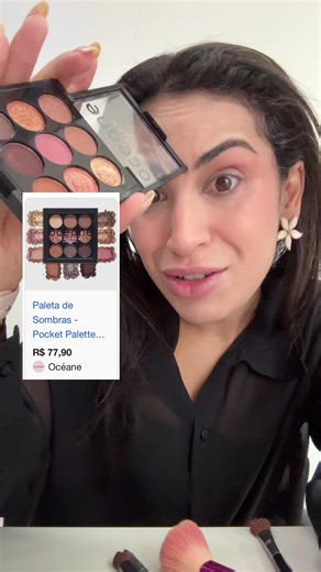 Promoção da Pocket Pallete Nude da Oceane. Uma mini paleta só com tons essenciais de sombra. Tons clássicos e super funcionais