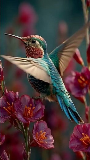 Hummingbird Magic ✨ Ultra Slow-Motion Beauty | Nature’s Fastest Wings! #animation