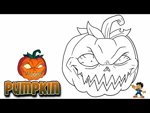 How to Draw a Scary Halloween Pumpkin #halloweendrawing #drawingvideo #pumpkindrawing