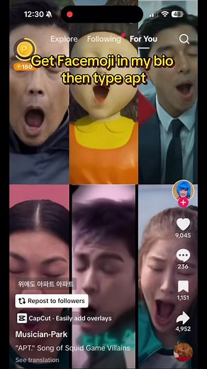 Get Facemoji in my bio then type Apt to see the hidden effects #apt #rosé #rosie #blackpink #brunomars #fyp #foryou #viral #trending #trend #jimmyfallon #jimmyfallonshow #thetonightshowstarringjimmyfallon #thetonightshow