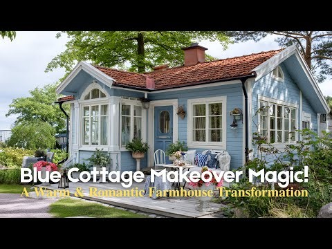 Fall in Love with This Romantic Blue Cottage | Warm, Cozy Farmhouse Tour 2025