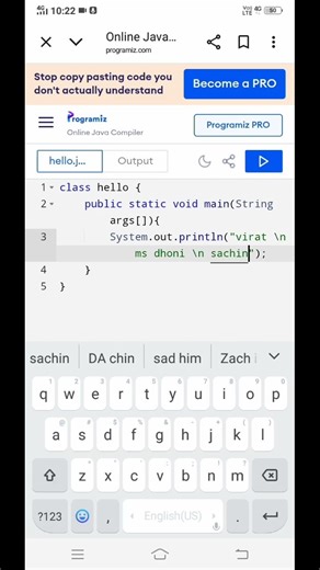#use of \\n (java+dsa) #on a learning stage