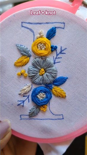 Satin Stitch Leaf Trick You Must Try 🌿#embroidery #leaf #art #short