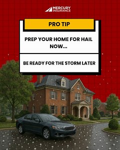 603 reactions · 58 shares | Don't just avoid hail damage, prevent it! These hail prep pro tips will help you weather the storm. #MercuryProTips | Mercury Insurance | Facebook
