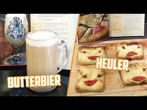 Wir kochen Butterbier und backen Mürbeteig-Heuler aus Harry Potter