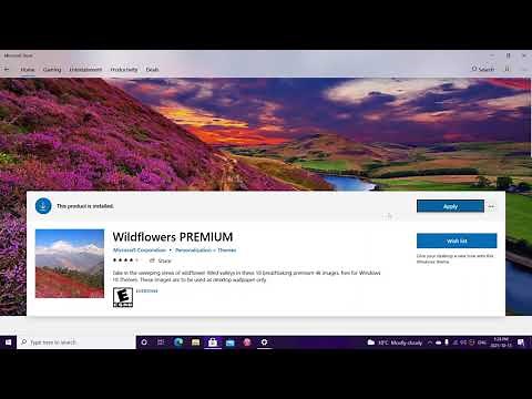 Windows 10 11 Theme Wildflowers Premium from Microsoft store background wallpaper
