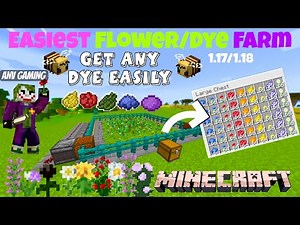Easiest and Efficient Flower/Dye Farm in Minecraft Java Edition 1.17/1.18+