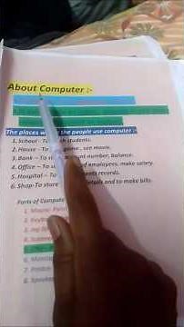 Part 1 About Computer Definition, parts and uses of computer #computer #class #partsofcomputer #exam