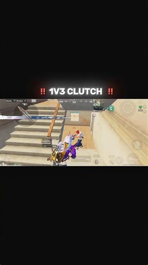 1v3 CLUTCH 😱 INSANE 1v3 Win at Last Second!"#bgmi #clutch #satisfying