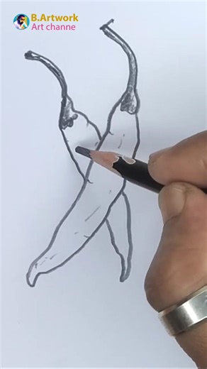 Easy Hot Chili Drawing 🌶️| How to Draw a Chili for Beginners #drawing #B.artwork