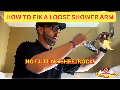 Loose Shower Head Arm? How to fix this yourself without having to cut drywall. #masterplumber